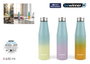 Inde Botella Sport Agua Aluminio Bicolor 630 ml, 24 x 6,6 cm (12 Unidades)
