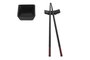 DKD Home Decor Set de Sushi de Bambú y Gres Natural y Negro