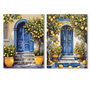 DKD Home Decor Cuadro Lienzo MDF 60x3x80 Limones Puerta Surtido de 2