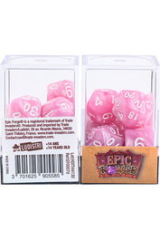 Sas Trade Invaders Juego de 7 Dados Multiformato Rosa Perlado