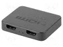 Lanberg divisor HDMI a 2x HDMI 4K + USB-C negro