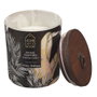 Home Deco Factory Vela Perfumada Wild Colección Natural Wild, Aroma Surtido (Camelia/Exotique/Passion) con Tapa de Madera, 130g, Duración 18h, 8.5cm de Altura