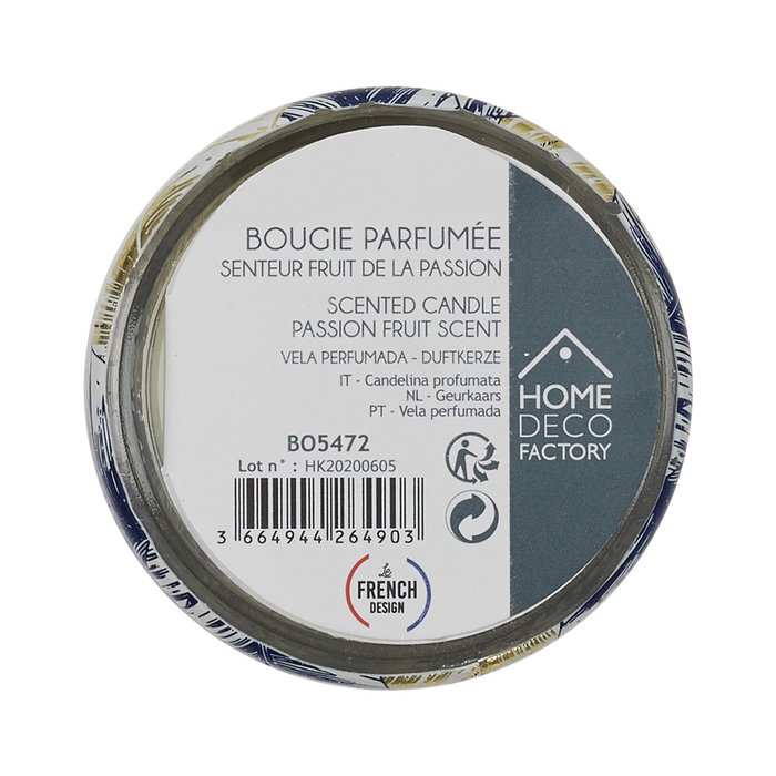 Home Deco Factory Vela Perfumada Wild Colección Natural Wild, Aroma Surtido (Camelia/Exotique/Passion) con Tapa de Madera, 130g, Duración 18h, 8.5cm de Altura