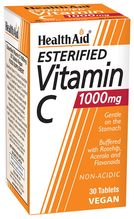HEALTH AID Vitamina C Esterificada 1000mg 30 comprimidos Vegan HEALTH AID Vitamina C Esterificada 1000mg 30 comprimidos Vegan
