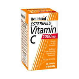 HEALTH AID Esterified Vitamina C 1000Mg con Bioflavonoides, Acerola, Quercetina - 30 Comprimidos Vegan