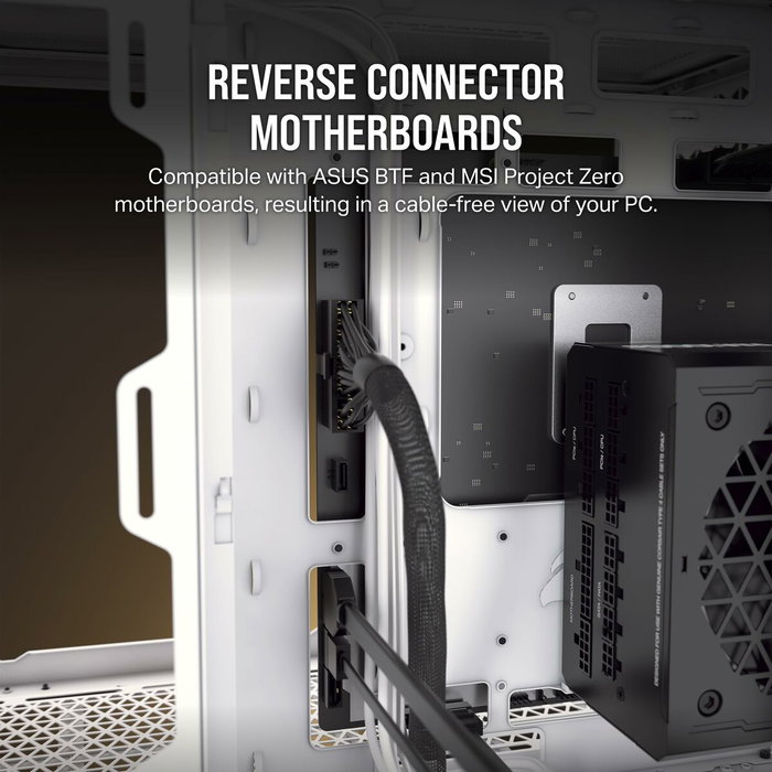 Corsair 2500X Blanco/Bambú con Vidrio Templado