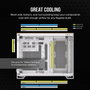 Corsair 2500X Blanco/Bambú con Vidrio Templado