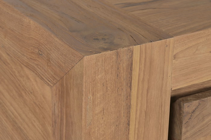 DKD Home Decor Consola Marron Teca Reciclada 120 x 40 x 78 cm