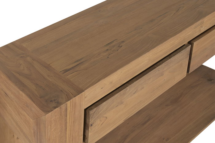 DKD Home Decor Consola Marron Teca Reciclada 120 x 40 x 78 cm