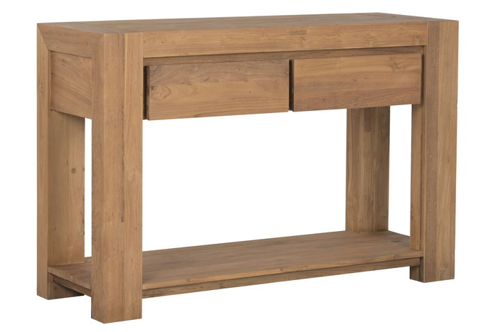 DKD Home Decor Consola Marron Teca Reciclada 120 x 40 x 78 cm