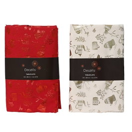 Decoris Mantel de Poliéster Navideño Colores Surtidos 140 x 180 cm