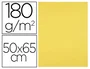 Liderpapel Cartulina 50x65 cm 180g/m2 Amarillo Limón Paquete de 25 Hojas para Dibujo y Manualidades