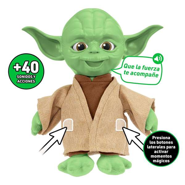 Bizak Star Wars Yoda Palm Puppetronic Peluche de 22 cm con 40 sonidos y acciones Bizak Star Wars Yoda Palm Puppetronic Peluche de 22 cm con 40 sonidos y acciones