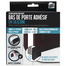 Je cherche une Idee Burlete de Puerta Adhesivo de Silicona, 100 cm, Aislamiento Contra Corrientes de Aire, Blanco o Negro