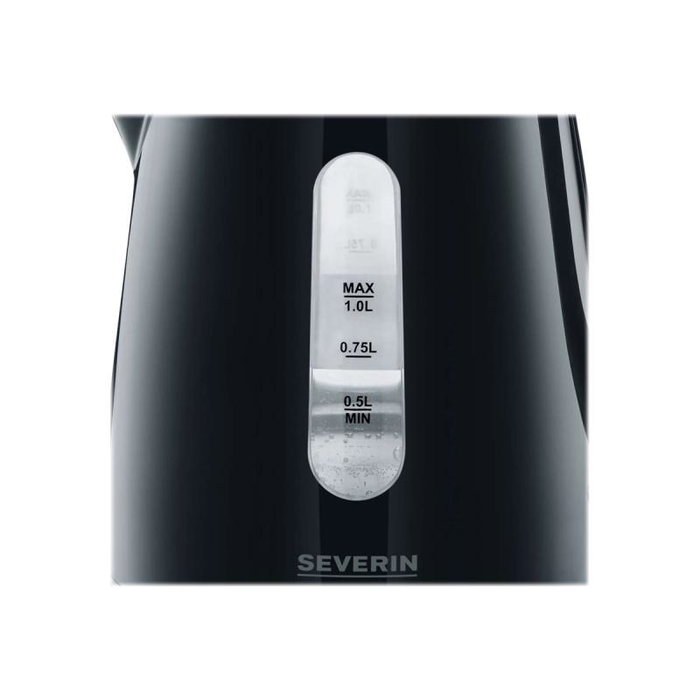 Severin WK 3410 Hervidor Eléctrico 1 Litro, Negro Schwarz