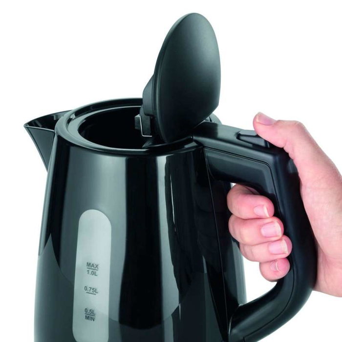 Severin WK 3410 Hervidor Eléctrico 1 Litro, Negro Schwarz