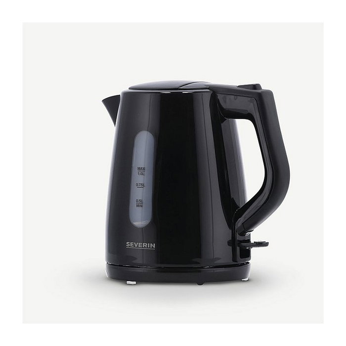 Severin WK 3410 Cafetera de goteo, 1 Litro, 2200 W, Negra, con Filtro extraíble, Indicador de nivel y Apagado automático