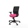 PIQUERAS Y CRESPO Silla de oficina Yunquera con mecanismo Sincro, Rosa y Negro