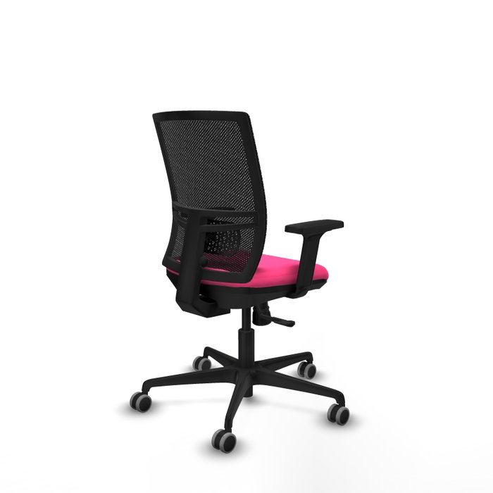 PIQUERAS Y CRESPO Silla de oficina Yunquera con mecanismo Sincro, Rosa y Negro PIQUERAS Y CRESPO Silla de oficina Yunquera con mecanismo Sincro, Rosa y Negro