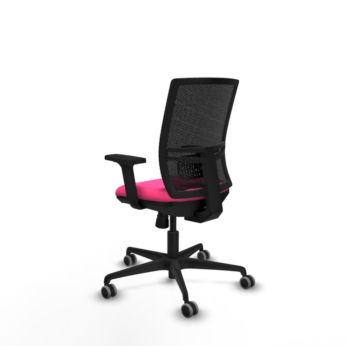 PIQUERAS Y CRESPO Silla de oficina Yunquera con mecanismo Sincro, Rosa y Negro PIQUERAS Y CRESPO Silla de oficina Yunquera con mecanismo Sincro, Rosa y Negro