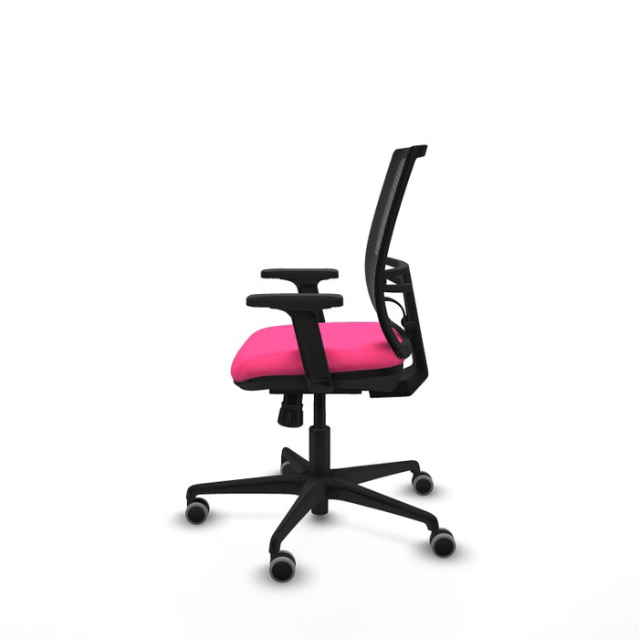 PIQUERAS Y CRESPO Silla de oficina Yunquera con mecanismo Sincro, Rosa y Negro PIQUERAS Y CRESPO Silla de oficina Yunquera con mecanismo Sincro, Rosa y Negro
