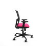 PIQUERAS Y CRESPO Silla de oficina Yunquera con mecanismo Sincro, Rosa y Negro