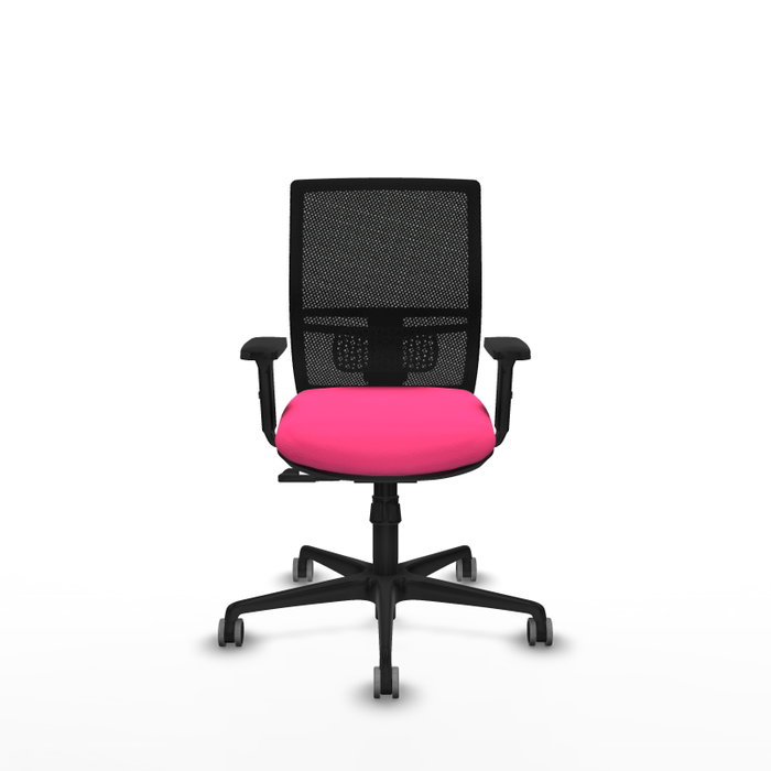PIQUERAS Y CRESPO Silla de oficina Yunquera con mecanismo Sincro, Rosa y Negro PIQUERAS Y CRESPO Silla de oficina Yunquera con mecanismo Sincro, Rosa y Negro