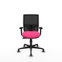 PIQUERAS Y CRESPO Silla de oficina Yunquera con mecanismo Sincro, Rosa y Negro
