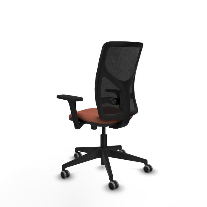 PIQUERAS Y CRESPO Silla de oficina Motilla con mecanismo Sincro/Traslack, Marrón y Negro
