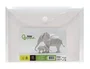 Liderpapel Cartulina Blanca A4 180g/m² - Paquete de 25+5 Hojas en Carpeta Dossier Transparente con Cierre de Velcro
