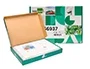 Liderpapel Cartulina Blanca A4 180g/m² - Paquete de 25+5 Hojas en Carpeta Dossier Transparente con Cierre de Velcro