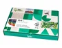 Liderpapel Cartulina Blanca A4 180g/m² - Paquete de 25+5 Hojas en Carpeta Dossier Transparente con Cierre de Velcro