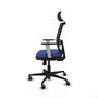 PIQUERAS Y CRESPO Silla de oficina Yunquera con mecanismo Sincro, Azul marino y Negro