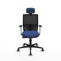 PIQUERAS Y CRESPO Silla de oficina Yunquera con mecanismo Sincro, Azul marino y Negro