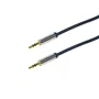 LogiLink Cable de Audio Estéreo 3.5mm Macho a Macho 0.3m (30cm) - Azul, Contactos Chapados en Oro
