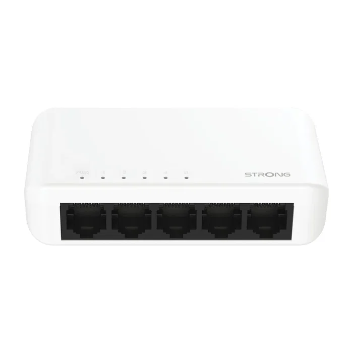 Strong SW5000P Conmutador Gigabit Ethernet de 5 Puertos (10/100/1000 Mbps) Plástico Blanco para Sobremesa o Pared