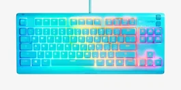 SteelSeries Apex 3 TKL Teclado Gaming Tenkeyless USB QWERTY Inglés US con Retroiluminación RGB LED, Resistente al Agua y Polvo, Color Aguamarina