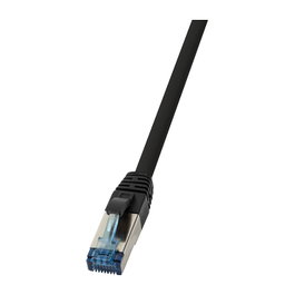 LogiLink Patch Cable Cat.6A S/FTP - PUR 1,00m negro