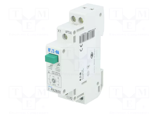 EATON ELECTRIC Interruptor de botón Z-PU Verde con LED