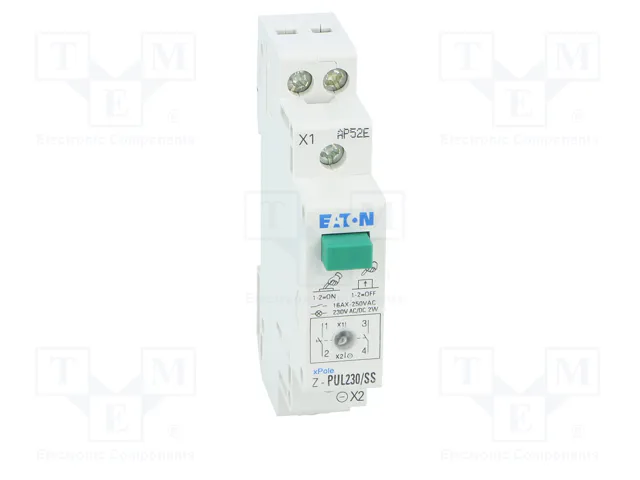 EATON ELECTRIC Interruptor de botón Z-PU Verde con LED