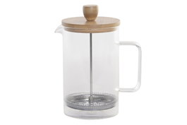 DKD Home Decor Cafetera de Borosilicato y Bambú 800ml