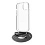Muvit Funda Recycletek para Apple iPhone 15 con Cordón, Transparente, Material Reciclado GRS, Ecoamigable