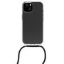 Muvit Funda Recycletek para Apple iPhone 15 con Cordón, Transparente, Material Reciclado GRS, Ecoamigable