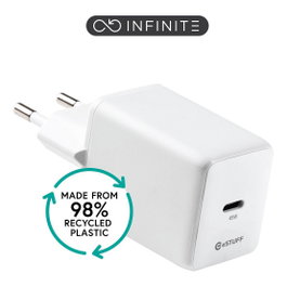 eSTUFF Cargador USB-C GaN 45W ES637046 Blanco