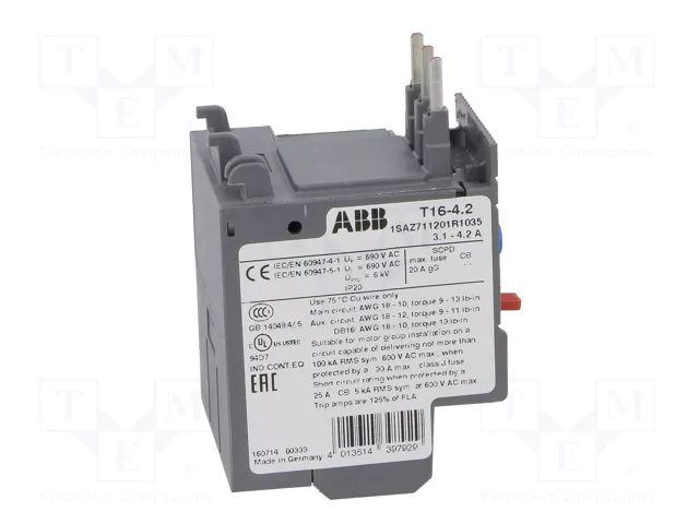 ABB Relé térmico AF 3,1-4,2A ABB Relé térmico AF 3,1-4,2A