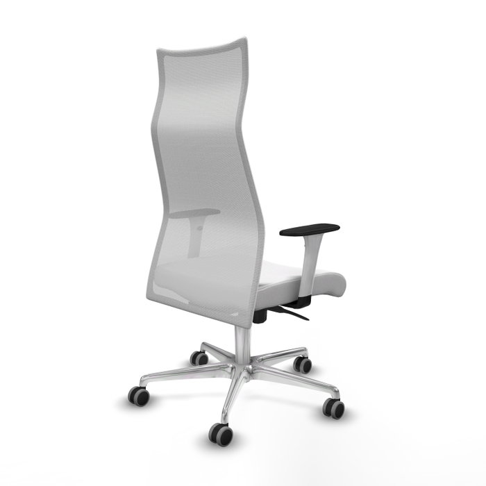 PIQUERAS Y CRESPO Sillón Albacete con Mecanismo Sincro, Tela Blanca y Base de Aluminio PIQUERAS Y CRESPO Sillón Albacete con Mecanismo Sincro, Tela Blanca y Base de Aluminio