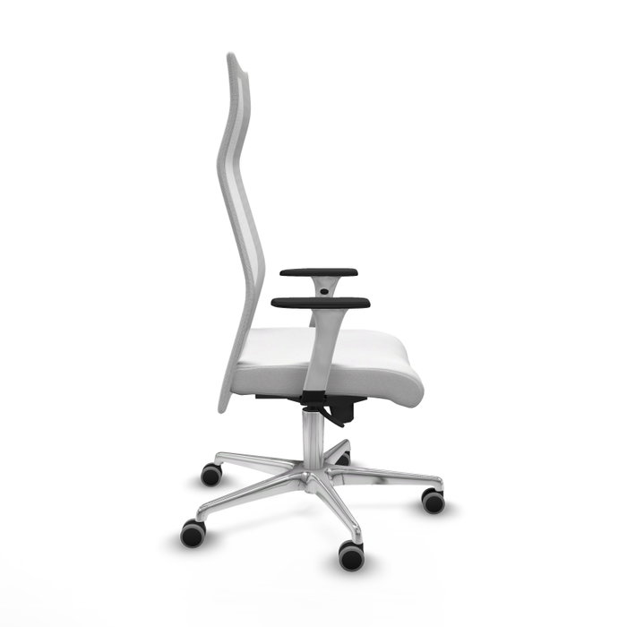 PIQUERAS Y CRESPO Sillón Albacete con Mecanismo Sincro, Tela Blanca y Base de Aluminio PIQUERAS Y CRESPO Sillón Albacete con Mecanismo Sincro, Tela Blanca y Base de Aluminio