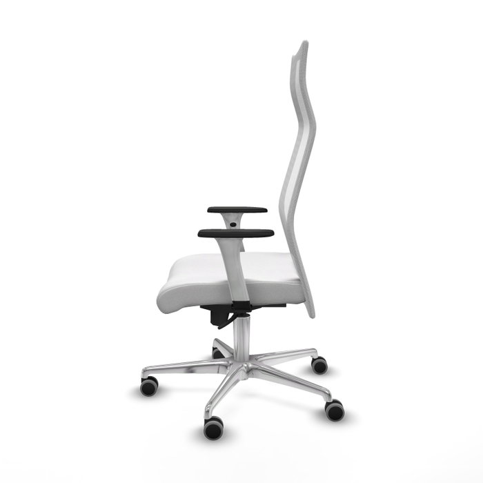 PIQUERAS Y CRESPO Sillón Albacete con Mecanismo Sincro, Tela Blanca y Base de Aluminio PIQUERAS Y CRESPO Sillón Albacete con Mecanismo Sincro, Tela Blanca y Base de Aluminio