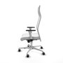 PIQUERAS Y CRESPO Sillón Albacete con Mecanismo Sincro, Tela Blanca y Base de Aluminio