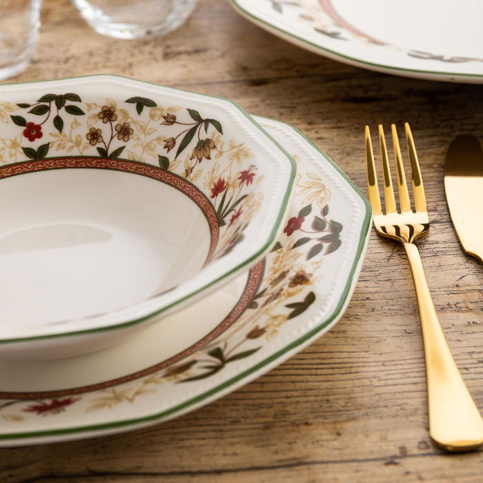 Vajilla Cerámica Assam Queen's 12 Piezas - 4 Personas